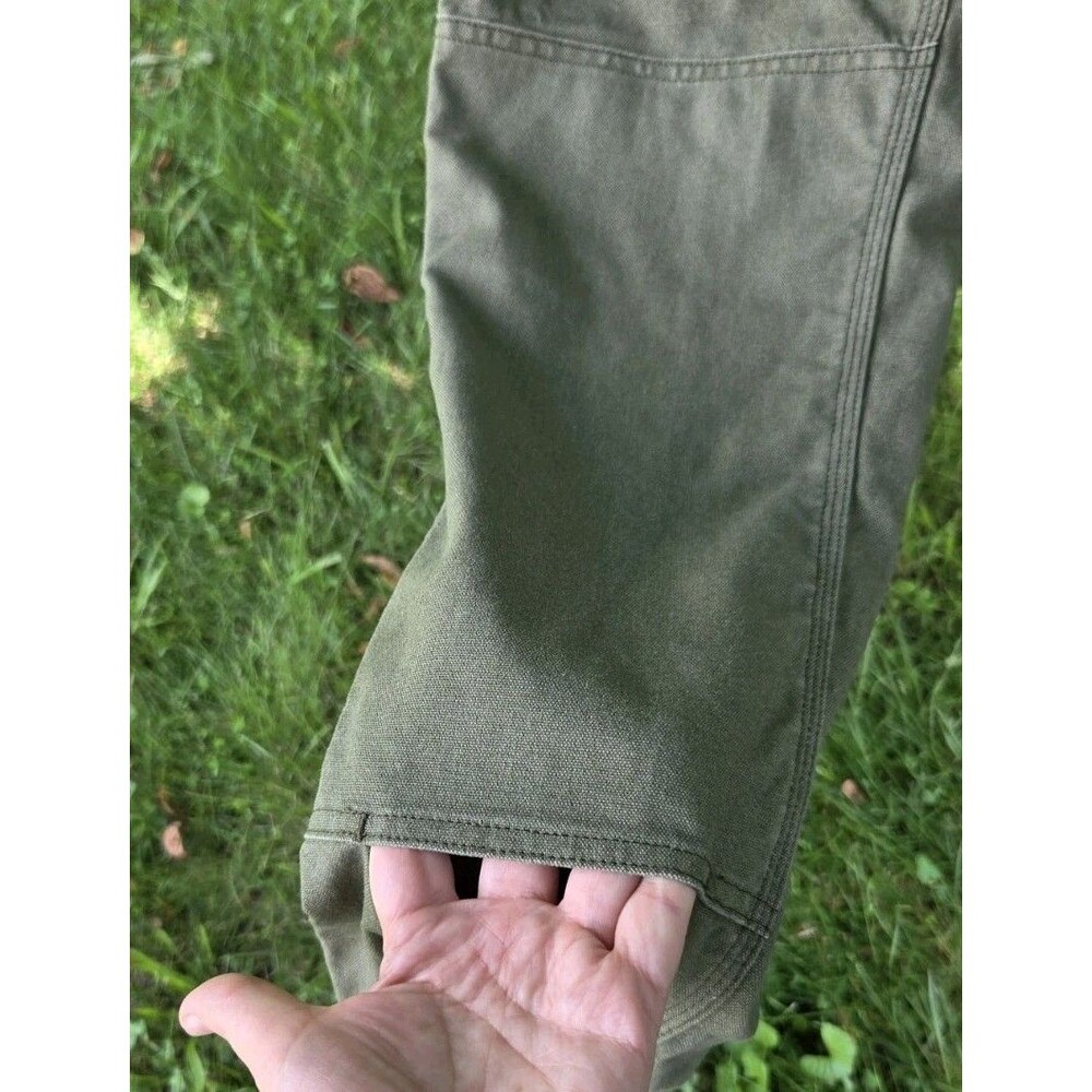 Patagonia Olive Green/army Green Bib Overalls Worn Wear Hemp Canvas - Picture 13 of 16